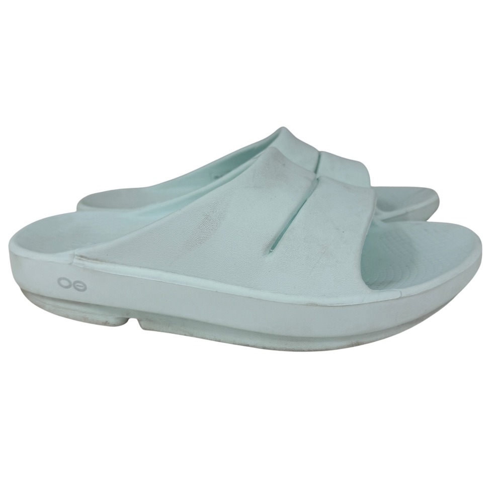 OOFOS OOahh Slide Sandals Women's Size 10 Mint Green Recovery Comfort